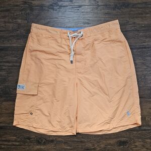 Polo Ralph Lauren Men's Kailua 8.5" Inseam Board Shorts Orange Splash Size Large